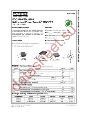 FDD8780 datasheet  